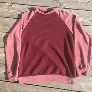 Burgundy 2-Tone Crewneck Sweater